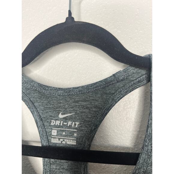 Nike Dri Fit Activewear Tank Top Gray Blue Racerback Pullover Sleeveless Sz M - Picture 2 of 3